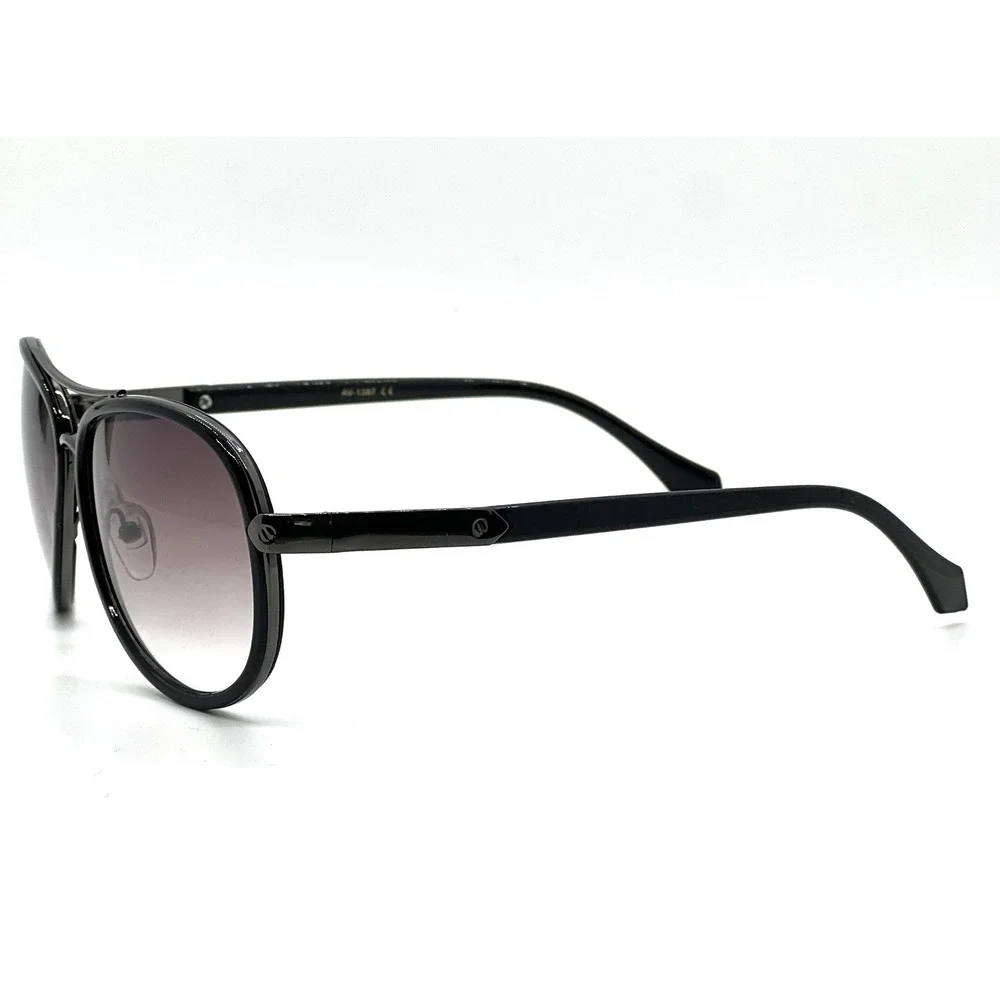 Mens Aviator Sunglasses Black Frame‎ Round Lens Fashion Shades Mdern Classic New